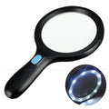 138mm LED Handheld Magnifying Glass – 12 LEDs, Anti-Slip Handle LED Handheld Magnifier Axl 138mm