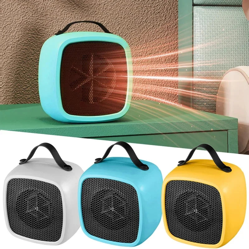500W PTC Ceramic Mini Heater – Quiet Portable Warm Air Fan Portable Space Heater Axl