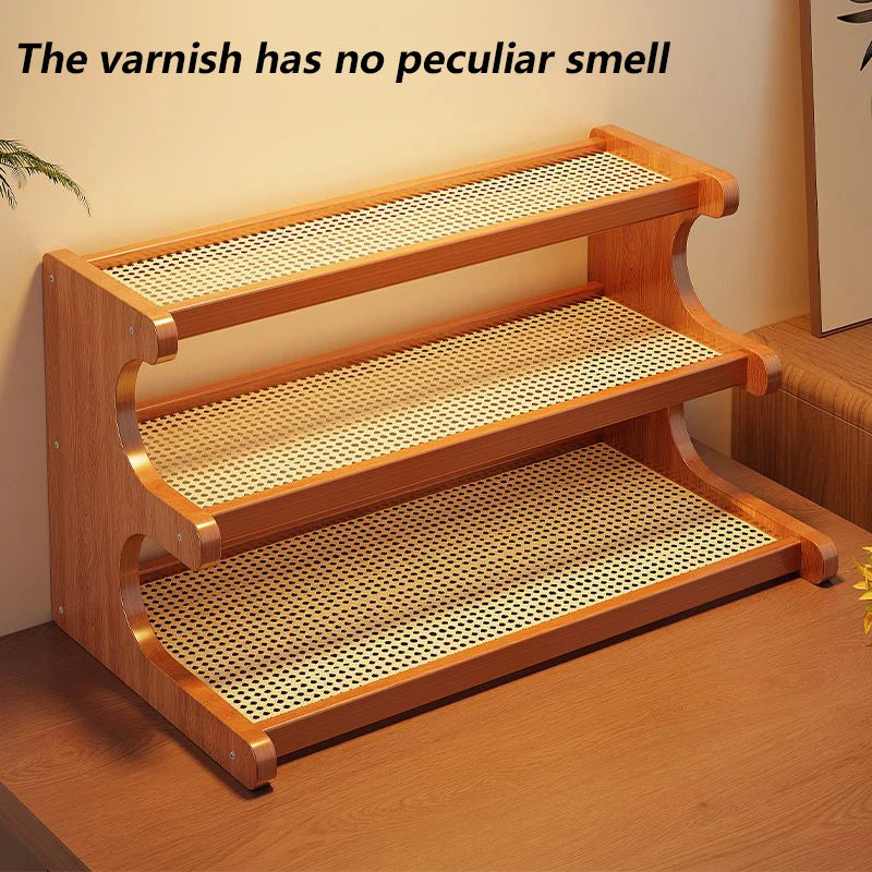 Bamboo 3-Tier Corner Bathroom Shelf & Large Storage Rack Corner Storage Shelf Axl