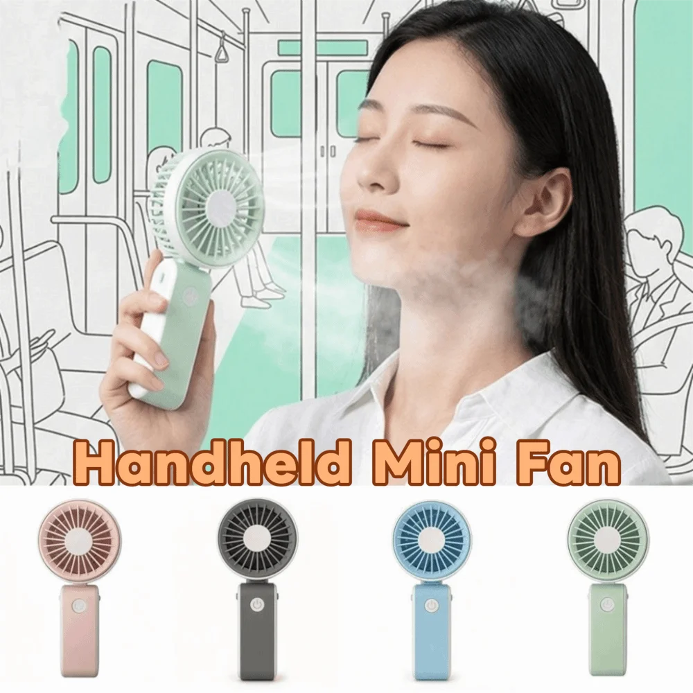 Foldable USB Rechargeable Handheld Mini Fan – 3 Speeds Handheld Mini Fan Axl