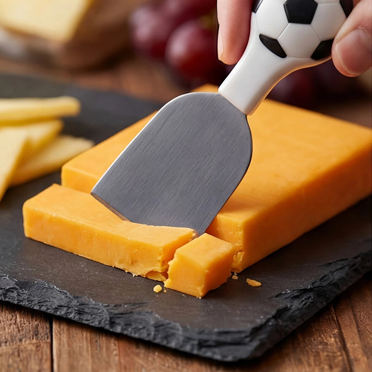 5-Piece Stainless Steel Cheese Knife Set – Fork & Spreader Cheese Knife Set Axl