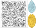 Rose Silicone Texture Sheet for Polymer Clay Earrings & Jewelry Clay Texture Stamp Axl AECH04-12446