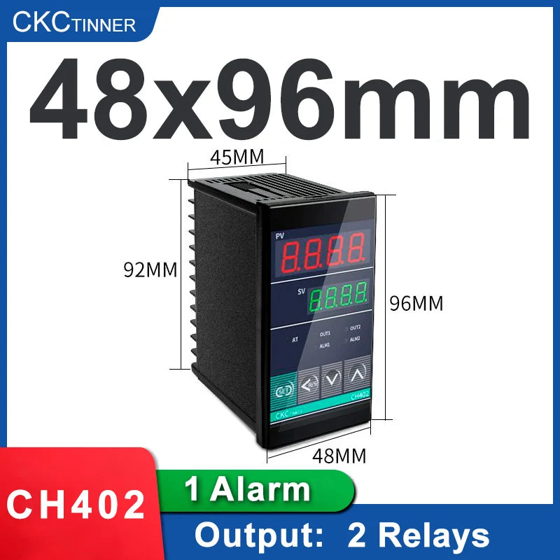 CKCTINNER REX-CH Dual Relay PID Temperature Controller LCD PID Temperature Controller Axl CH402-MM-AN