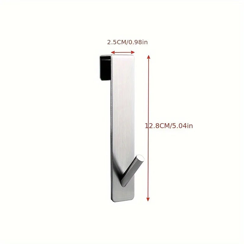Stainless Steel Shower Door Towel Rack & Robe Hook – Brushed Bathroom Towel Rack Axl