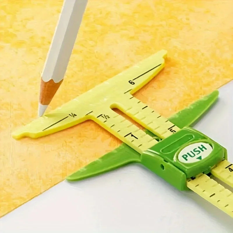 Sewing Sliding Gauge – Tailoring & Crafting Measuring Tool Sewing Measuring Gauge Axl
