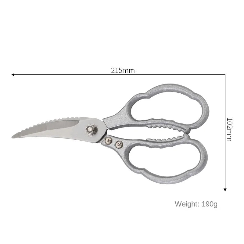 Heavy Duty Stainless Steel Kitchen Scissors & Bone Shears Kitchen Shears Axl 190gPlum Blossom Sci