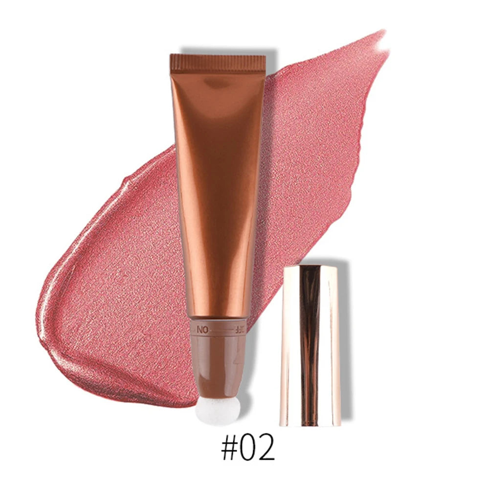 Vegan Liquid Highlighter Shimmer Bronzer – Pearlescent Glow Liquid Highlighter Axl 02 10pcs with logo
