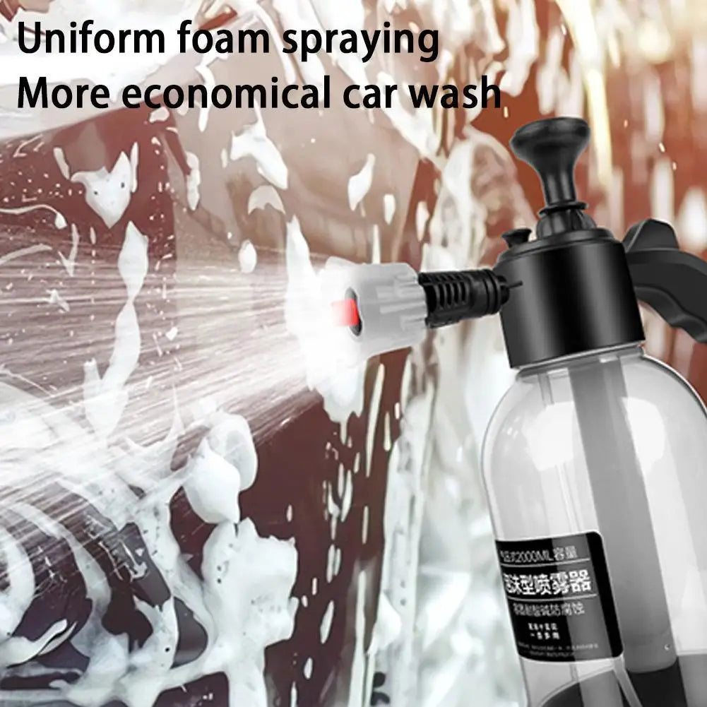 2L Handheld Pressure Foam Sprayer – 3 Nozzles Car Wash Foam Pressure Sprayer Axl