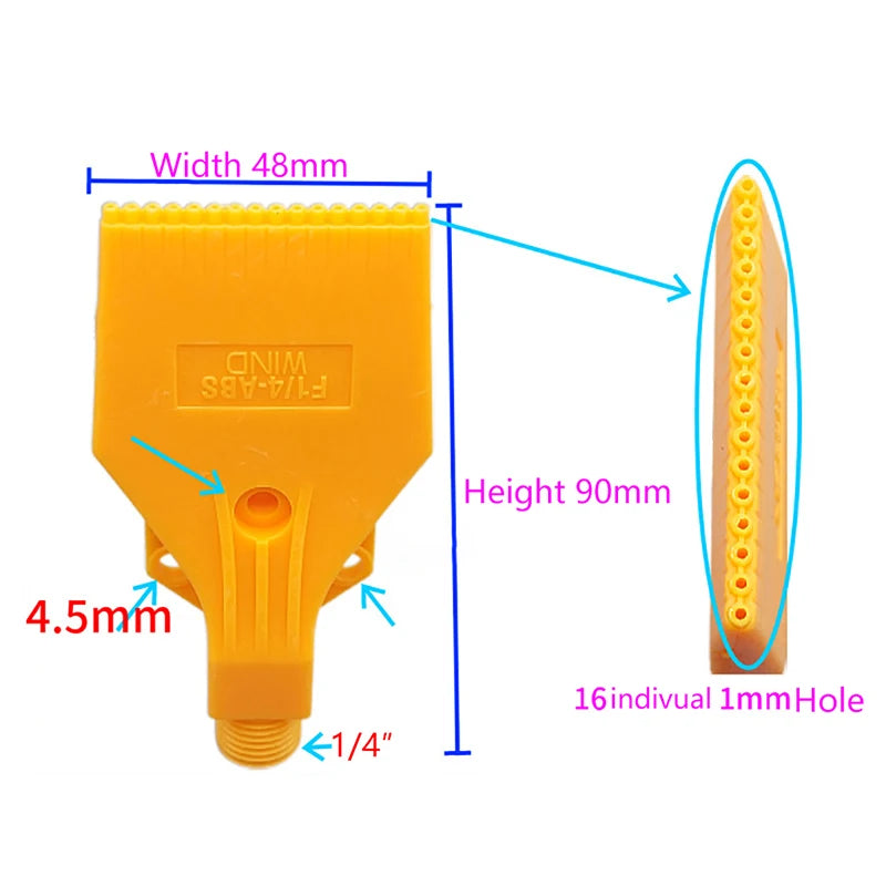 ABS Compressed Air Knife Nozzle – Flat Fan Wind Jet Blower Air Knife Nozzle Axl