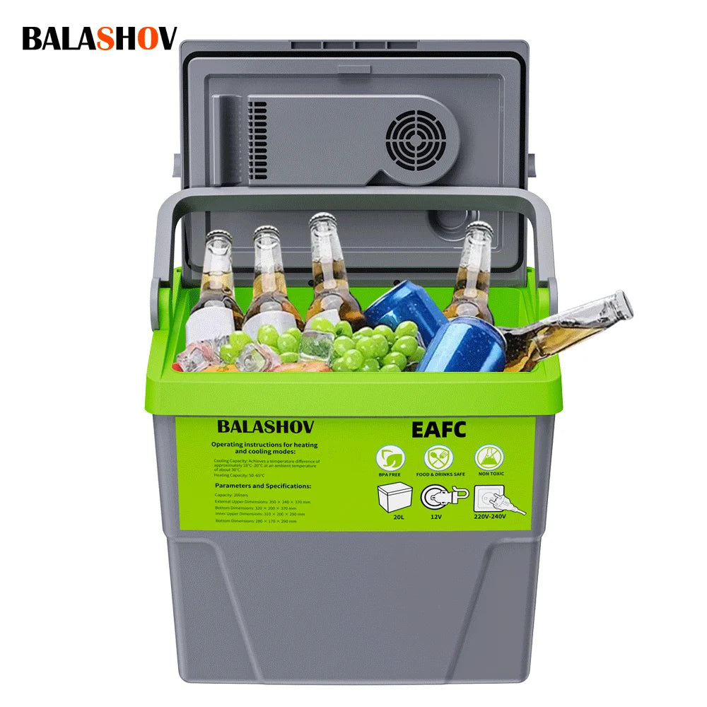 BALASHOV 20L Portable Mini Fridge 220V – Cooler & Warmer Portable Mini Fridge Axl