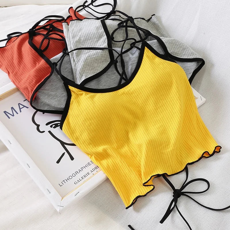 Women's Open Back Camisole Crop Top – Slim Fit Summer Camisole Crop Top Axl
