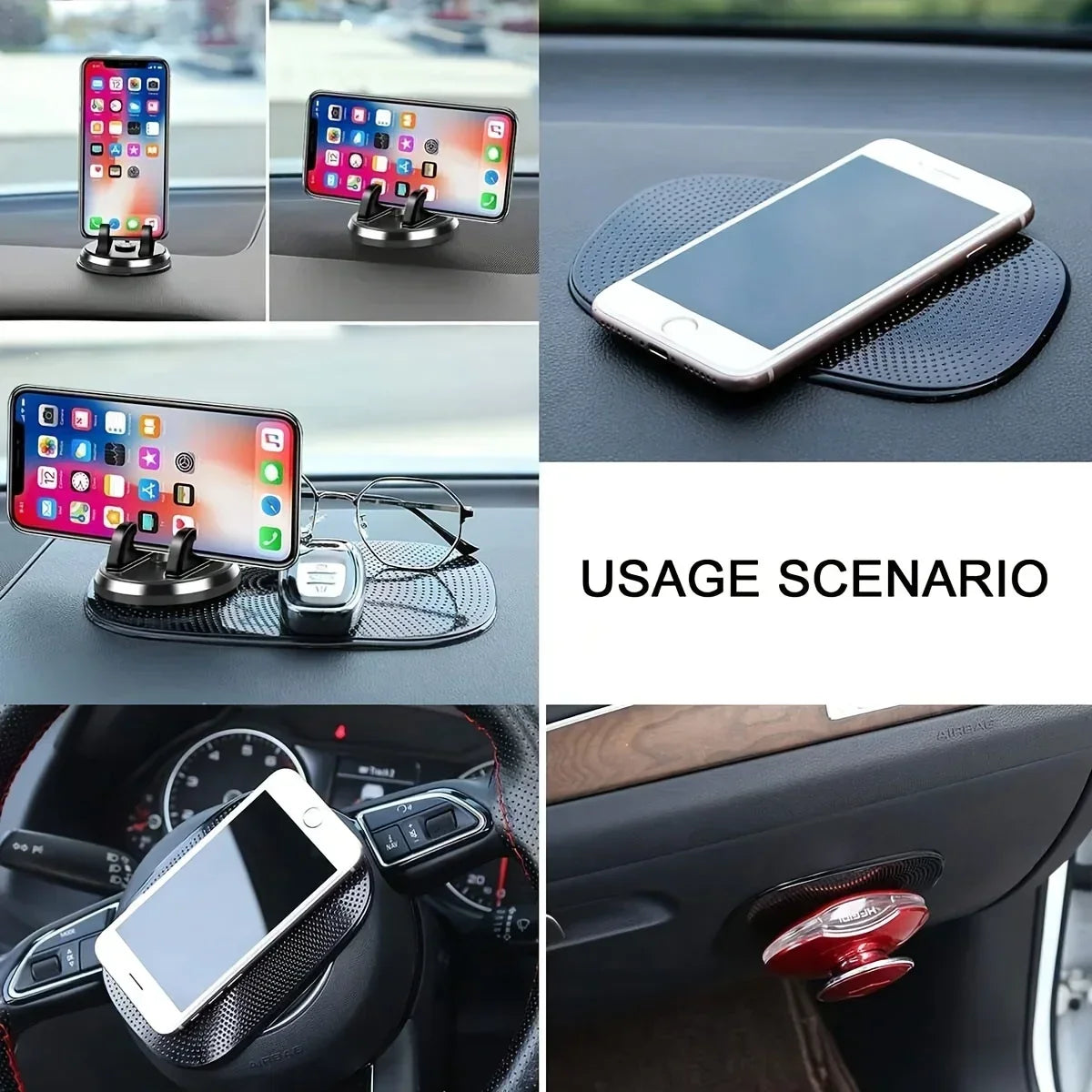 Car Dashboard Anti-Slip Sticky Pad – Silicone Phone Holder Dashboard Grip Pad Axl