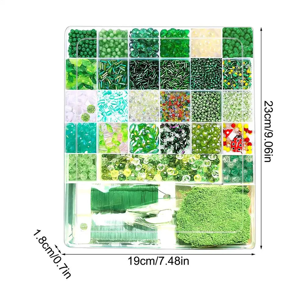 DIY Beaded Plant Kit – 5500 Piece Handmade Beading Craft Set Beading Craft Kit Axl Green