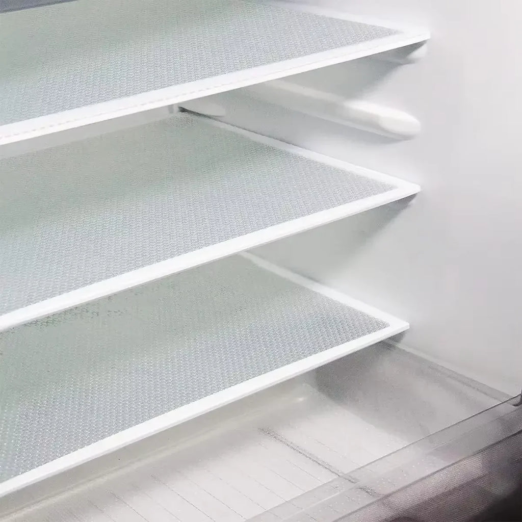 4-Pack EVA Fridge Liner Mats – Waterproof & Washable Shelf Pads Fridge Shelf Liner Axl white 29x45cm Rectangular