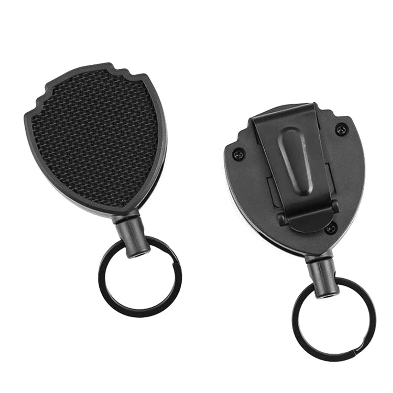 Retractable Carabiner Keychain – ID Badge & Key Clip Holder Retractable Keychain Axl
