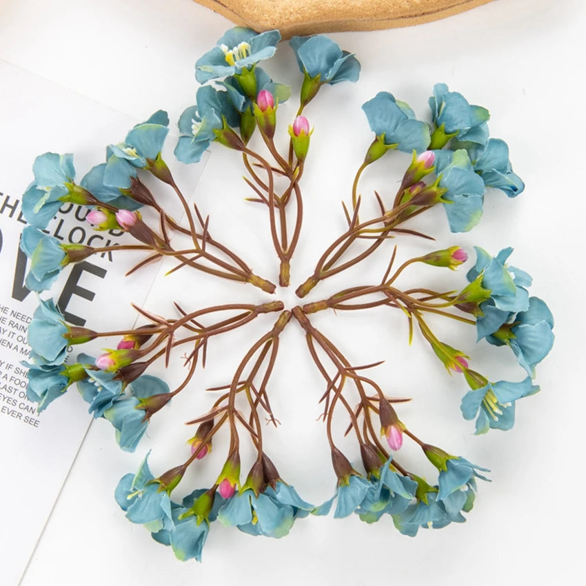 Artificial Silk Rose Flowers – Wedding & Home Décor Bouquet Artificial Flowers Axl Blue 30pcs