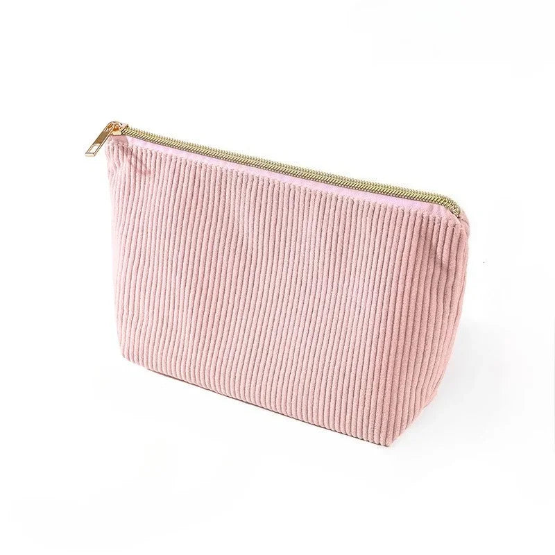 Large Corduroy Makeup Bag – Travel Cosmetic Organizer Cosmetic Organizer Bag Axl
