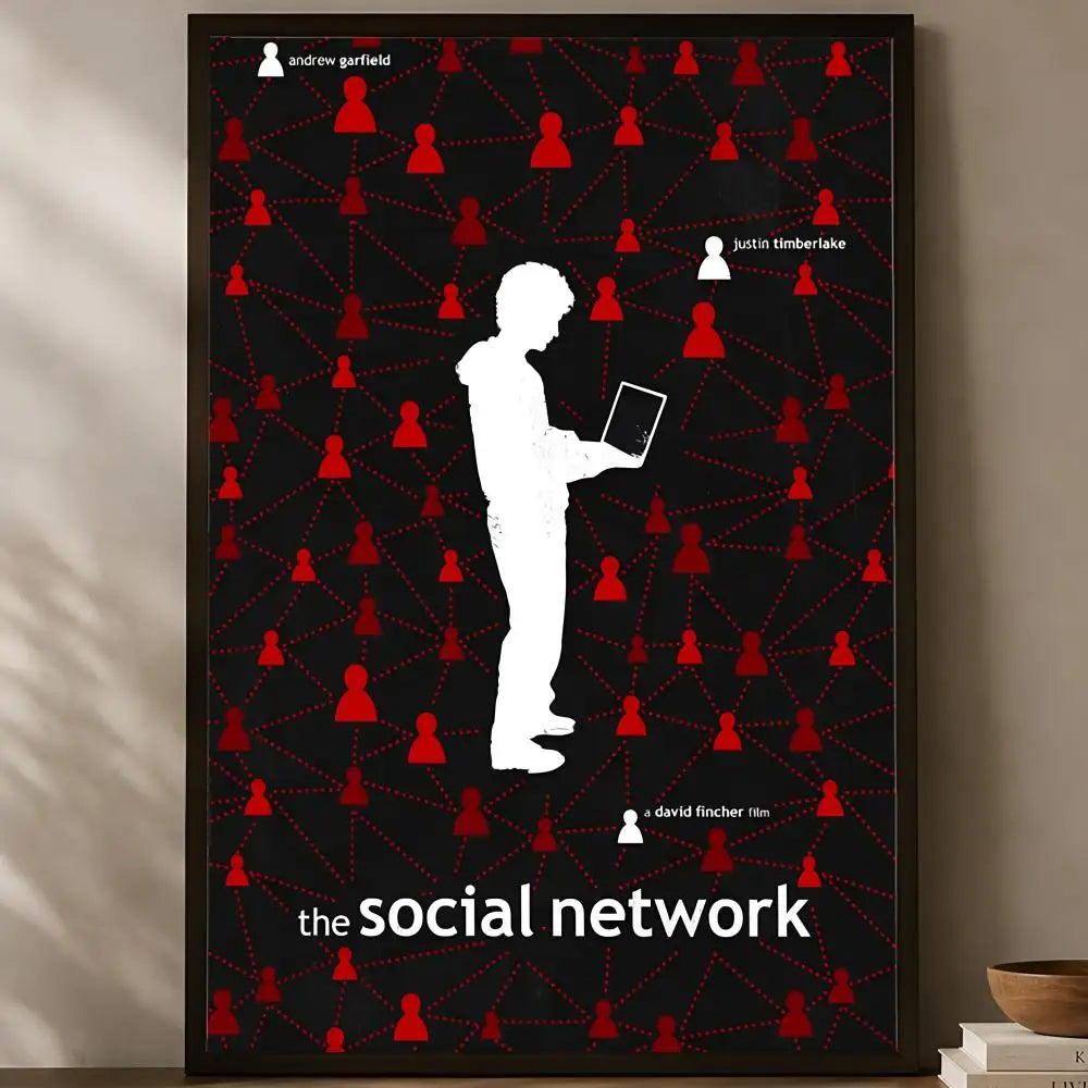 The Social Network Movie Poster – HD Self-Stick PVC Wall Art Wall Art Poster Axl White13 15X20cmNoframe