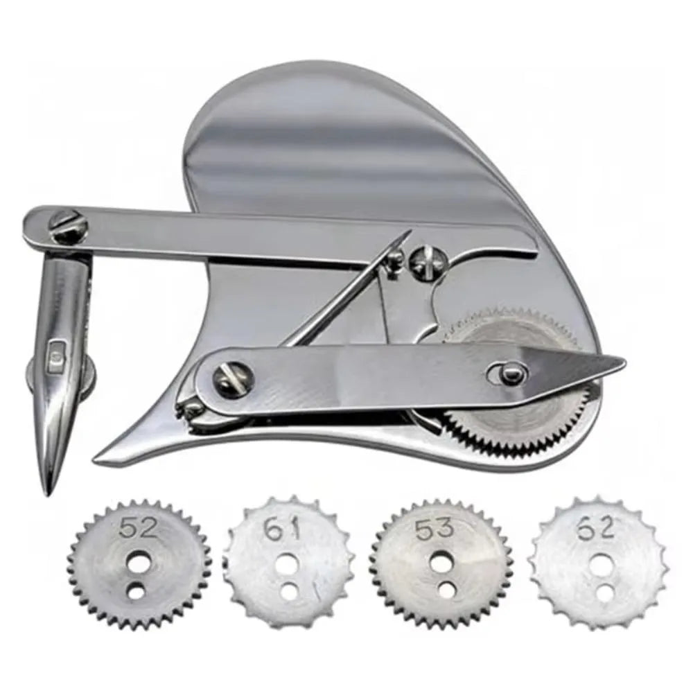 Vintage Gear Ruling Pen Set – 4 Interchangeable Dotting Wheels Drafting Ruling Pen Set Axl Silver