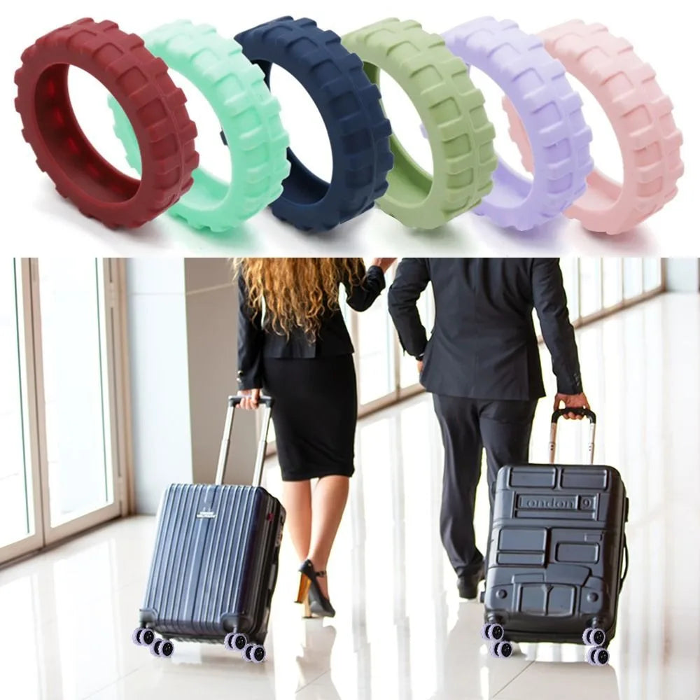 8-Pack Silicone Luggage Wheel Covers – Quiet Caster Protectors Luggage Wheel Covers Axl
