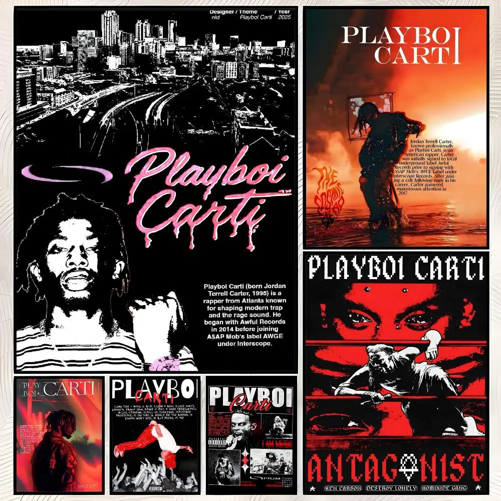 Playboi Carti HD Wall Poster – Self-Stick Waterproof Wall Art Wall Art Poster Axl