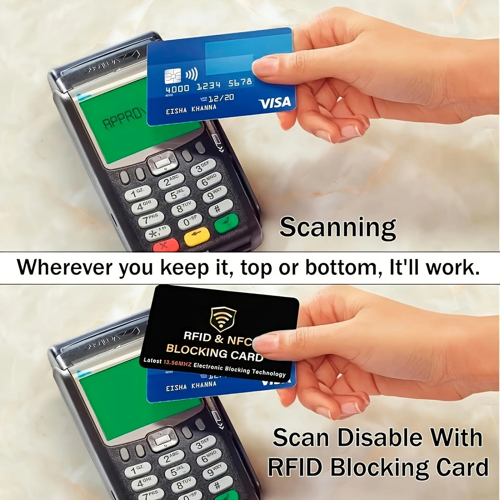 10-Pack RFID Blocking Cards – NFC Wallet & Passport Shield RFID Blocking Card Axl