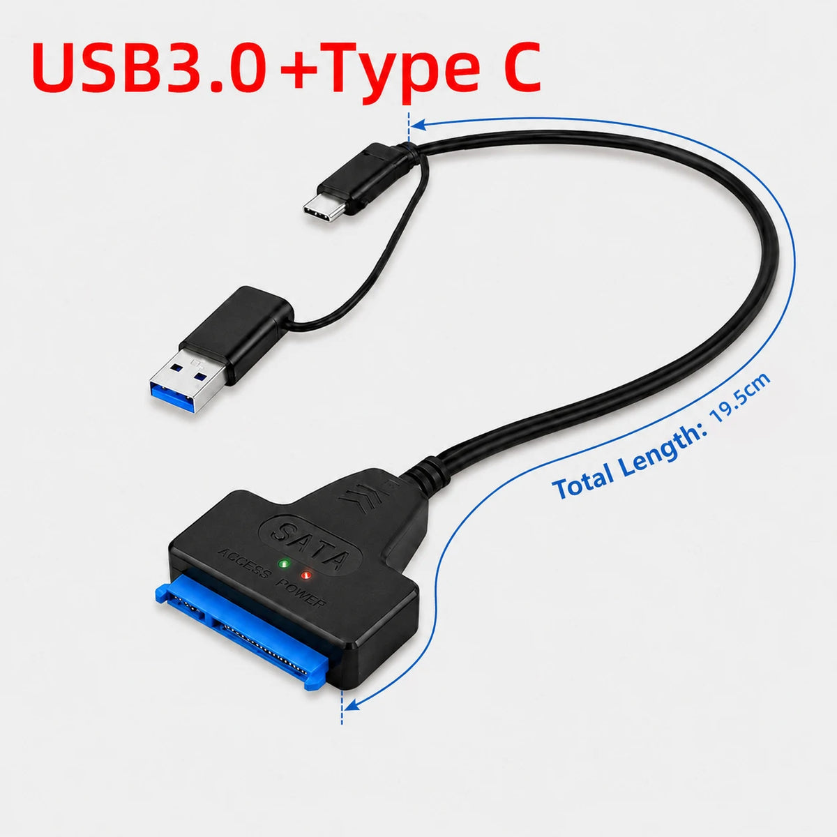 SATA to USB 3.0 Adapter Cable – 6 Gbps for HDD & SSD SATA USB Adapter Axl USB3.0 and TypeC