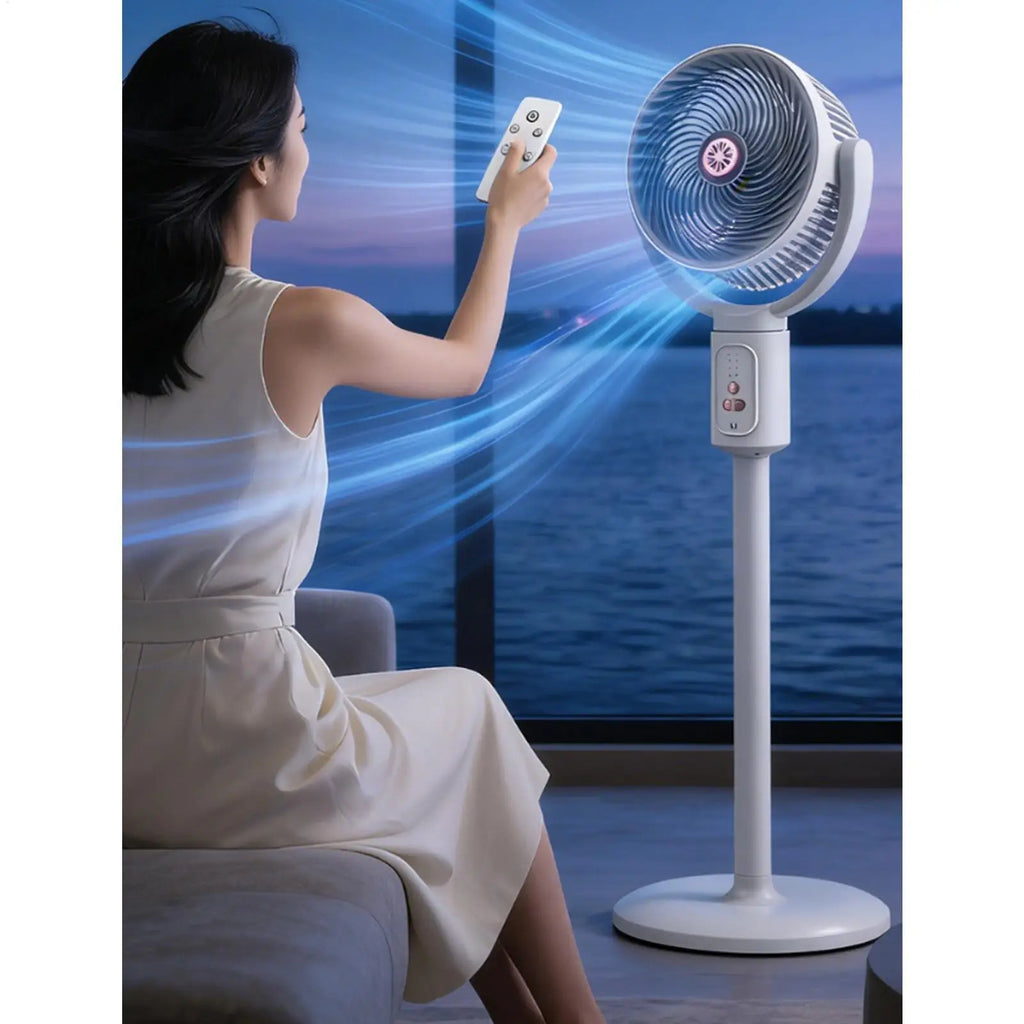 Rechargeable Oscillating Tower Fan | 5-Speed Adjustable Height Oscillating Tower Fan Axl