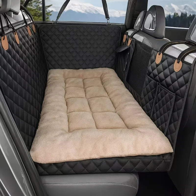 Winter Dog Car Seat Mat – Non-Slip, Warm & Washable Dog Car Seat Mat Axl Light Coffee