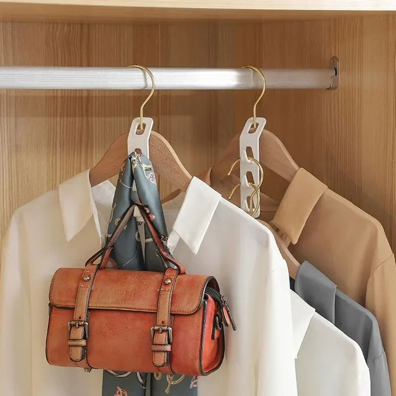 4-Pack Space Saver Hangers – 3-Hook Heavy Duty Closet Organizer Closet Space Saver Hangers Axl