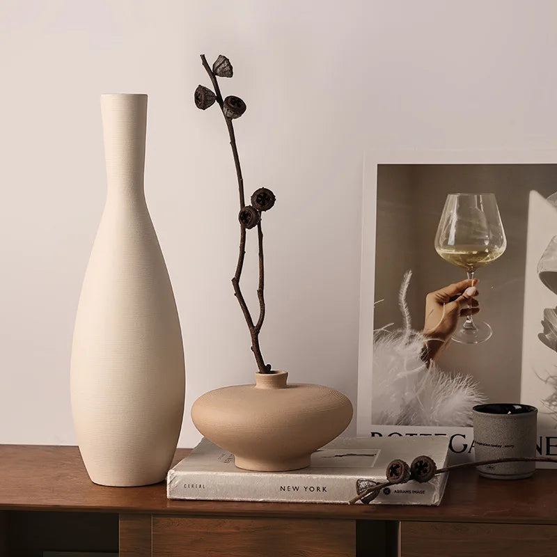 Retro Porcelain Ceramic Vase – Tabletop Flower Vessel Décor Decorative Ceramic Vase Axl