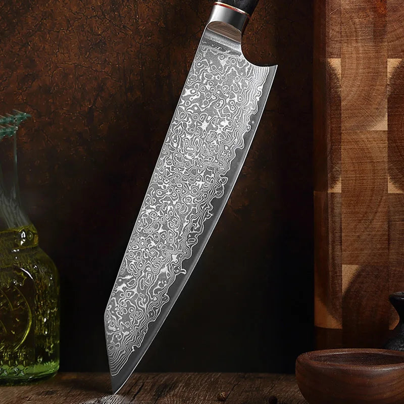 XUAN FENG 67-Layer Damascus Steel Chef's Knife – 9" Japanese Damascus Chef's Knife Axl