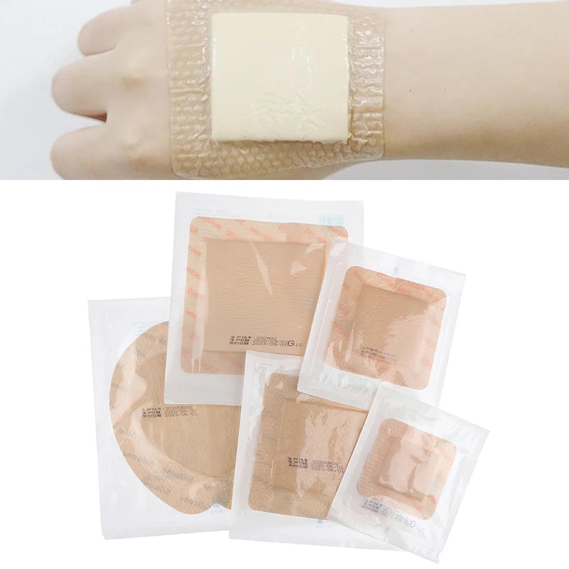 Silicone Gel Adhesive Wound Dressing Bandage – 5 Sizes Wound Dressing Bandage Axl