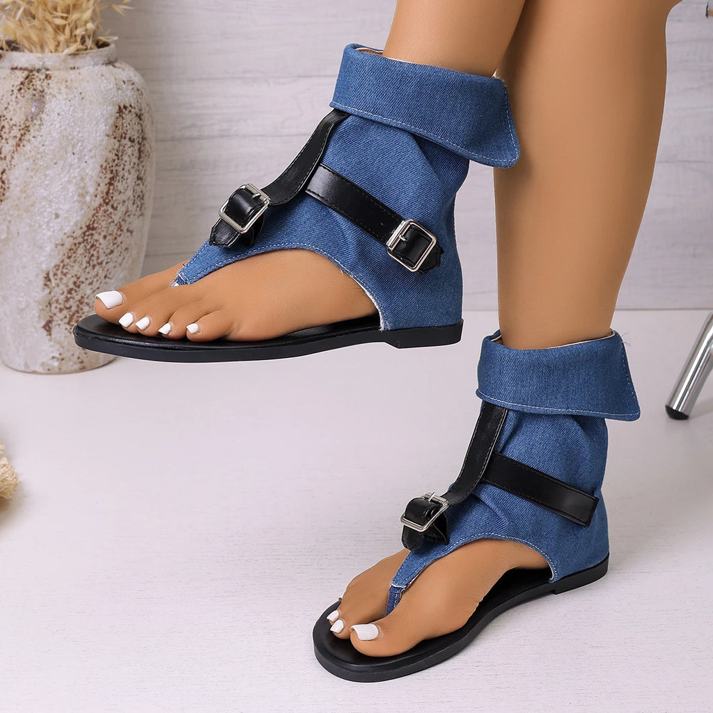 Women's Flat Slip-On Sandals | Casual Canvas Summer Sandals Flat Sandals Axl