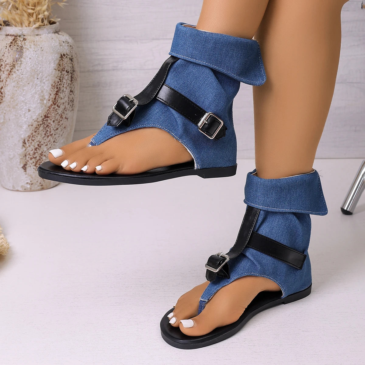 Women's Flat Slip-On Sandals | Casual Canvas Summer Sandals Flat Sandals Axl