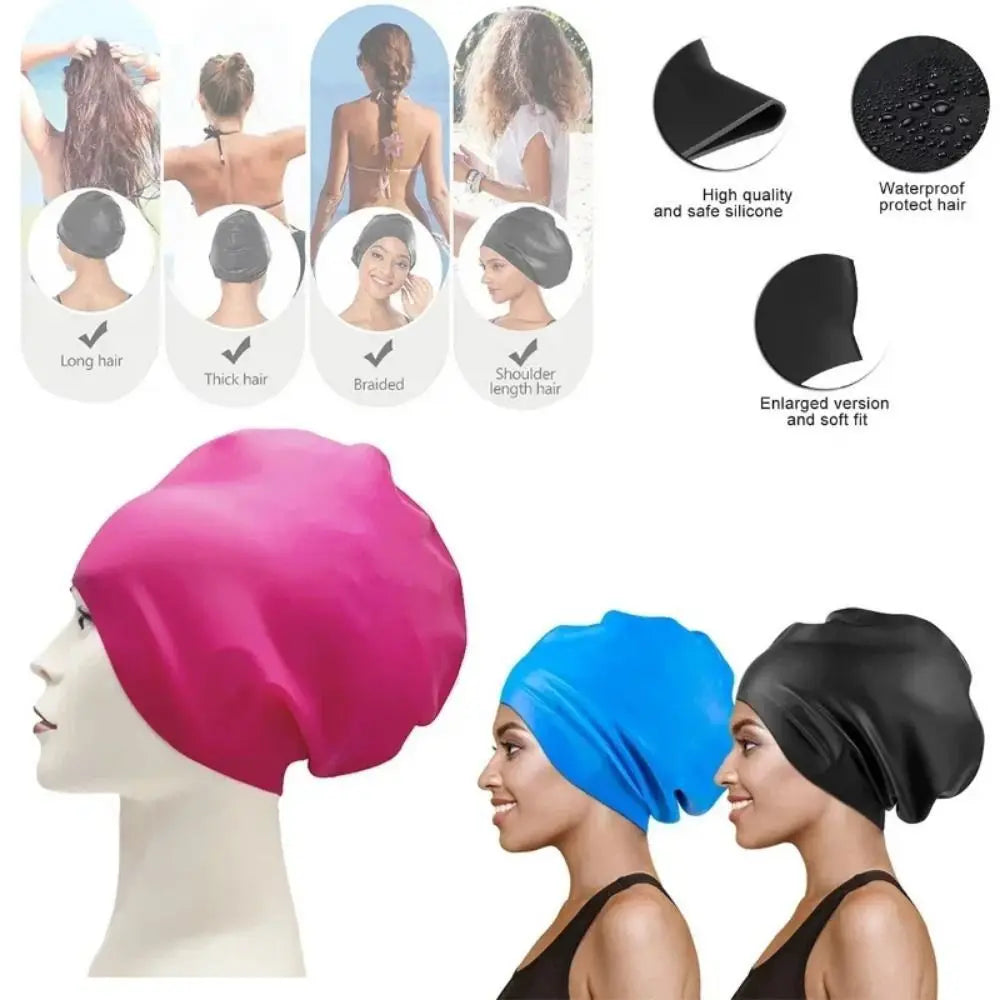 Silicone Swim Cap – Waterproof Snorkeling Cap for Women Swim Cap Axl