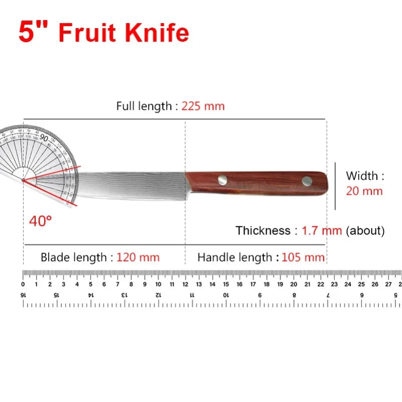 InLeung Damascus Steel Chef Knife – Sharp Wood Handle Kitchen Blade Damascus Chef Knife Axl