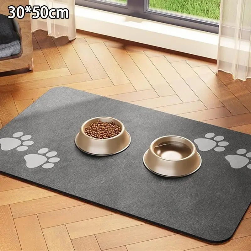 Diatomaceous Earth Pet Placemat – Non-Slip Quick-Dry Food Mat Pet Feeding Mat Axl A3