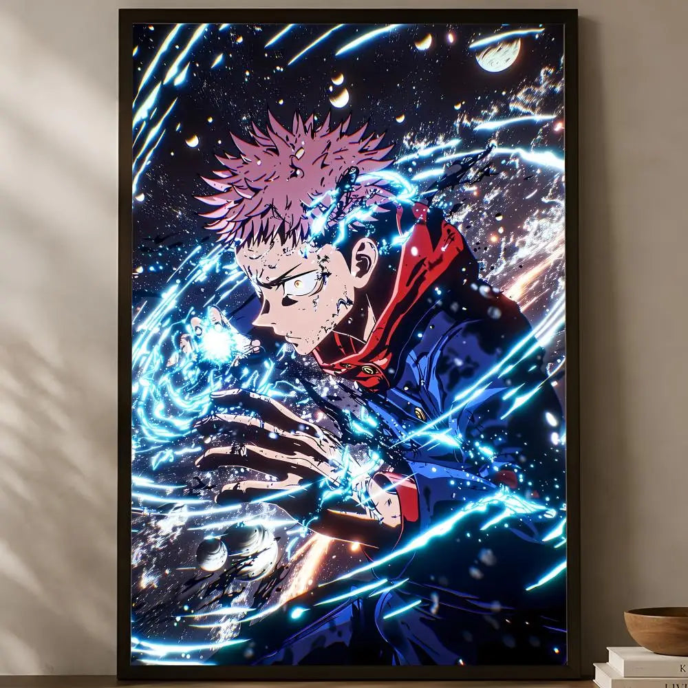 Yuji Itadori Self-Stick HD Anime Wall Poster – Waterproof Anime Wall Poster Axl White02 40X50cmNoframe