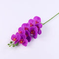Artificial Real Touch Orchid Flowers – 9 Heads, Set of 3 Artificial Orchid Stems Axl plum