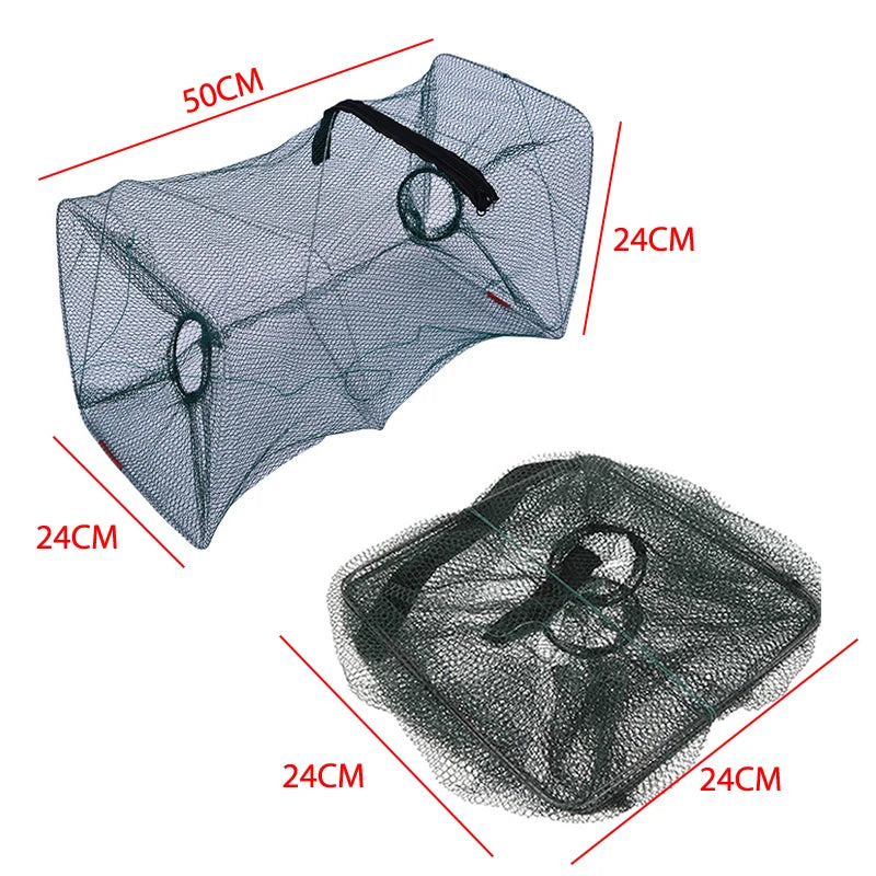 Foldable Crab & Lobster Fishing Trap Net with Bait Bag Fishing Trap Net Axl one size