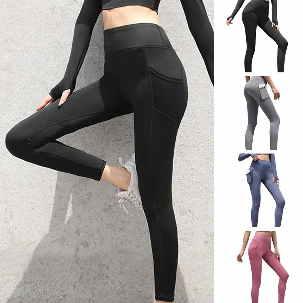 Women's High Waist Yoga Leggings with Mesh Pockets Yoga Leggings Axl