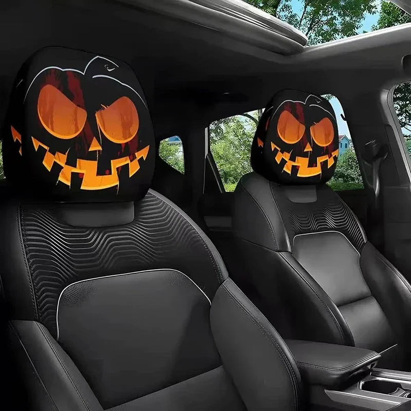 Funny Cartoon Car Headrest Cover – Halloween Auto Decoration Car Headrest Cover Axl