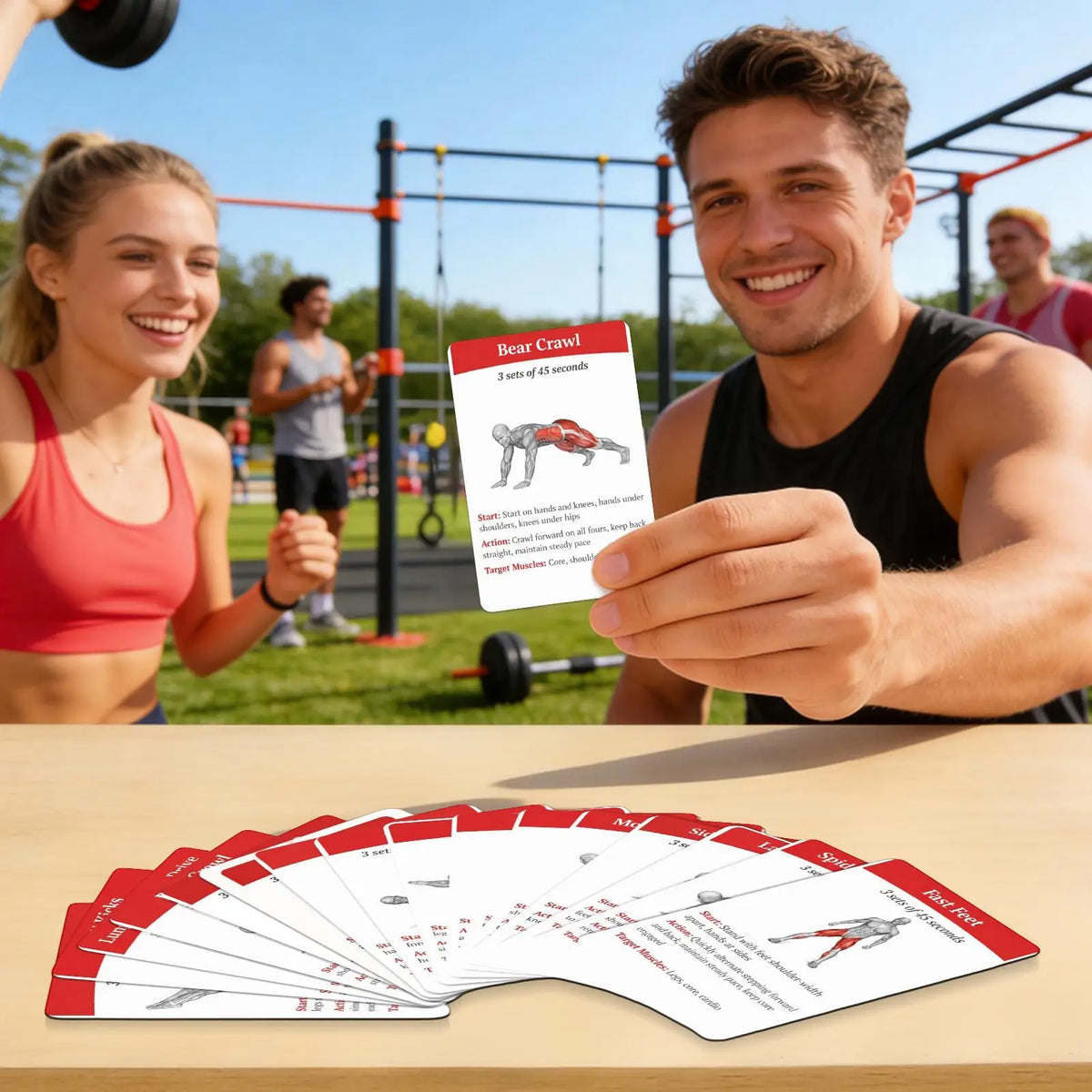 36-Piece Fitness Exercise Cards – Core & Aerobic Training Guide Fitness Training Cards Axl