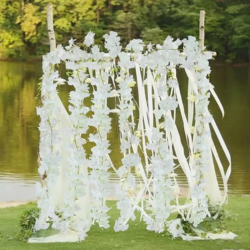 180cm Artificial Sakura Silk Flower Vine | Wedding & Home Decor Artificial Flower Vine Axl