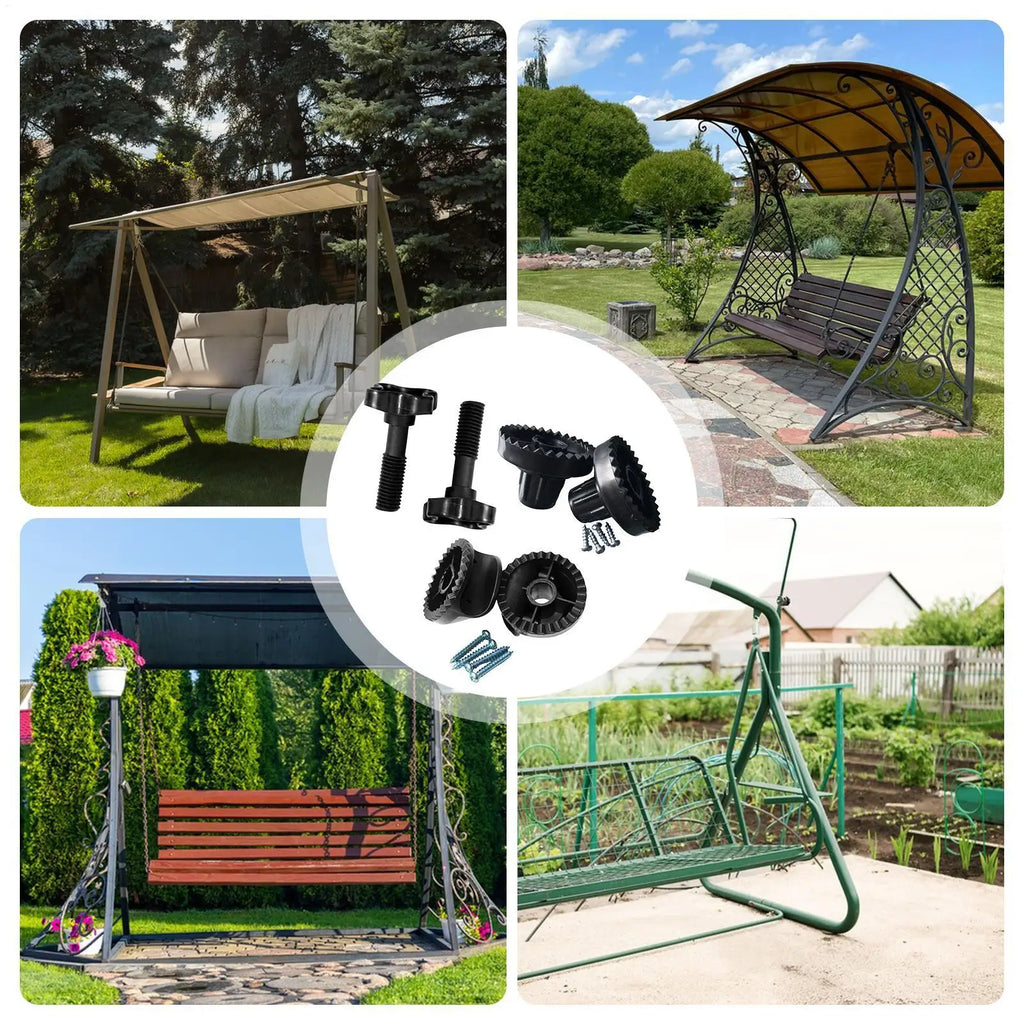 Garden Swing Canopy Frame Replacement Kit – Rustproof ABS & Metal Swing Canopy Frame Kit Axl Default Title