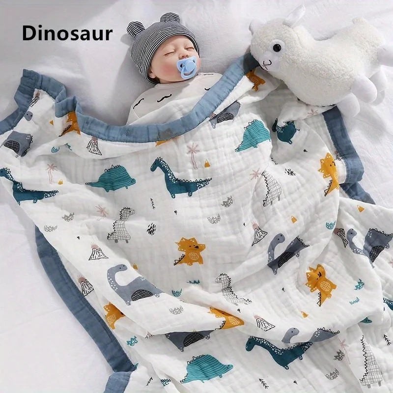 6-Layer Muslin Cotton Baby Swaddle Blanket | Soft & Breathable Baby Swaddle Blanket Axl A
