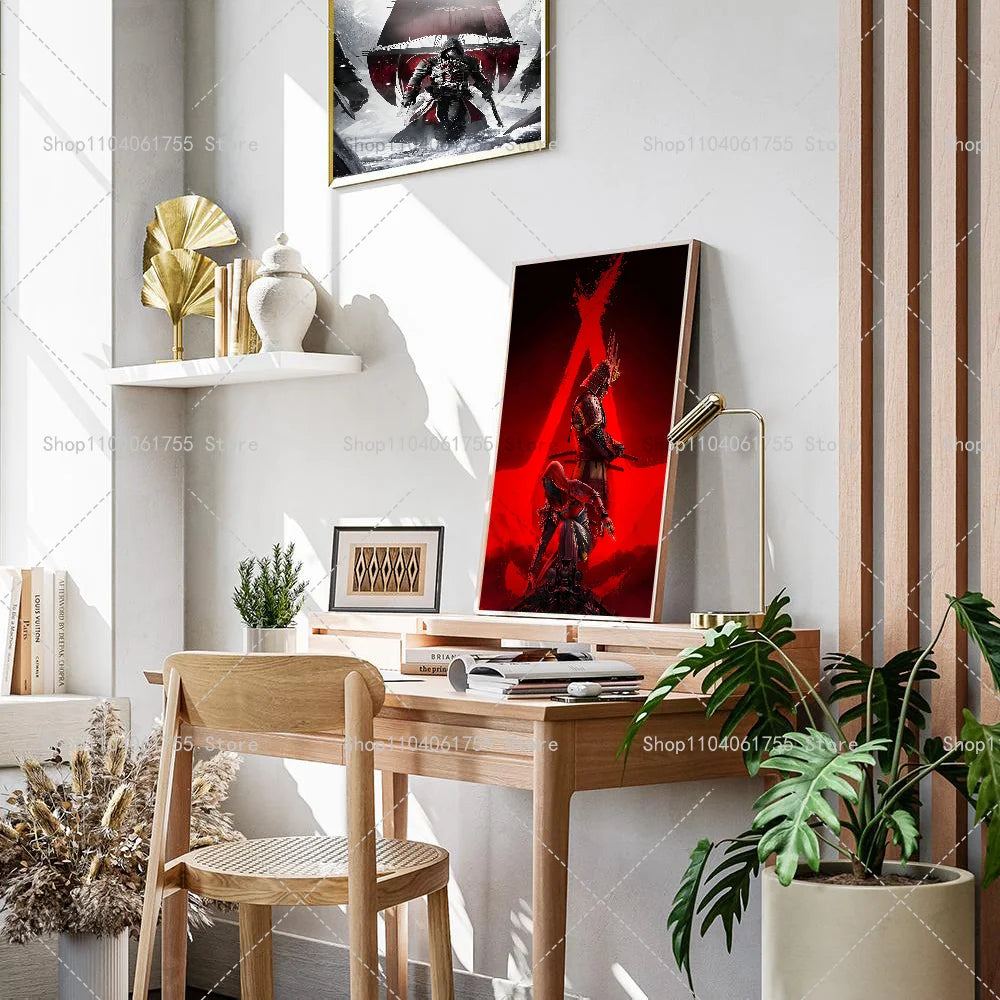 Assassin's Creed Poster – Self-Adhesive Waterproof Wall Sticker Wall Art Poster Axl