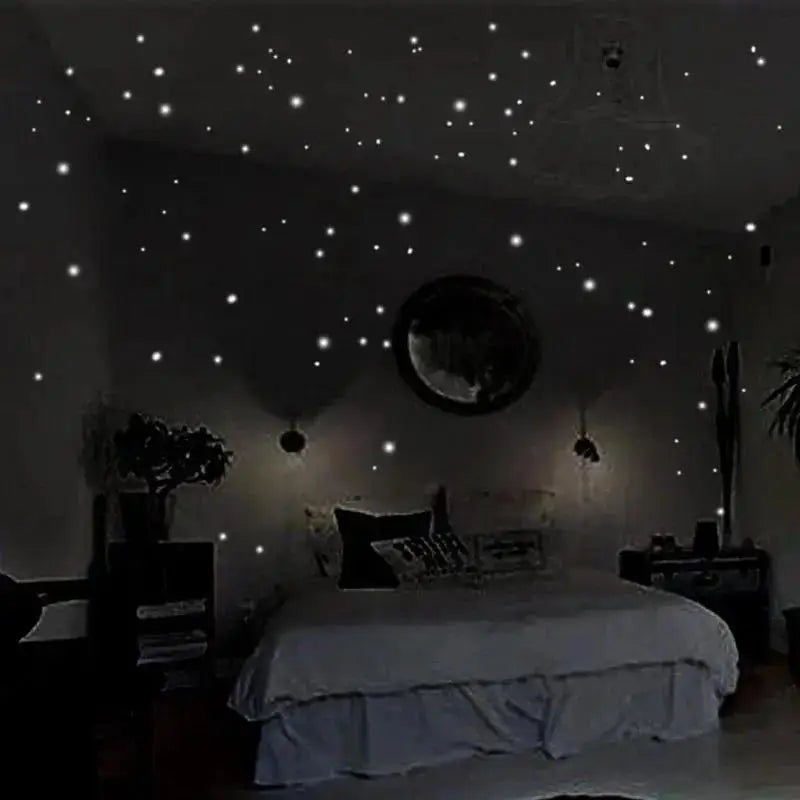 407 Pcs Glow in the Dark Star Wall Stickers – Kids Room Decor Glow Wall Stickers Axl