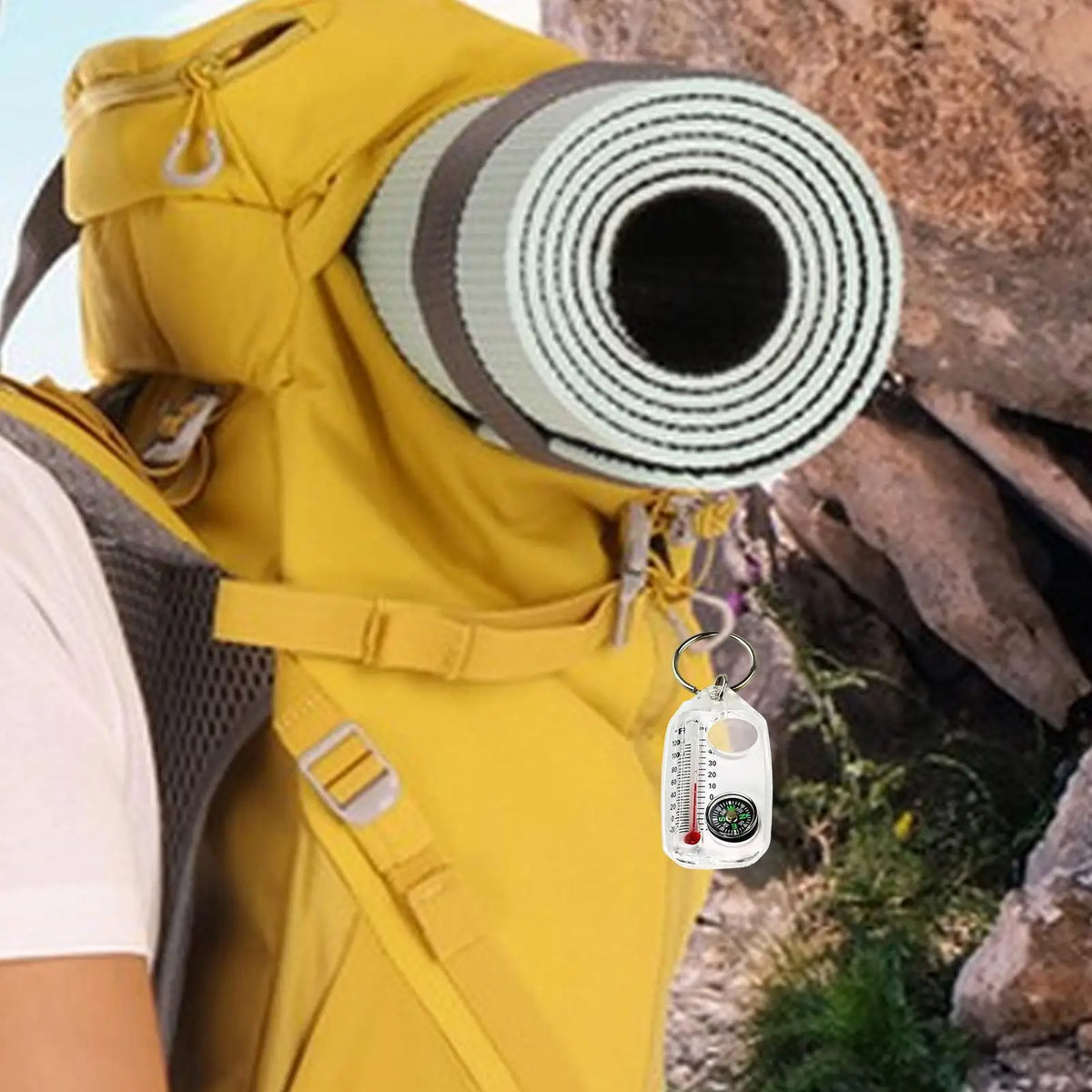 Hiking Compass Keychain – Portable Outdoor Navigation Tool Compass Keychain Axl